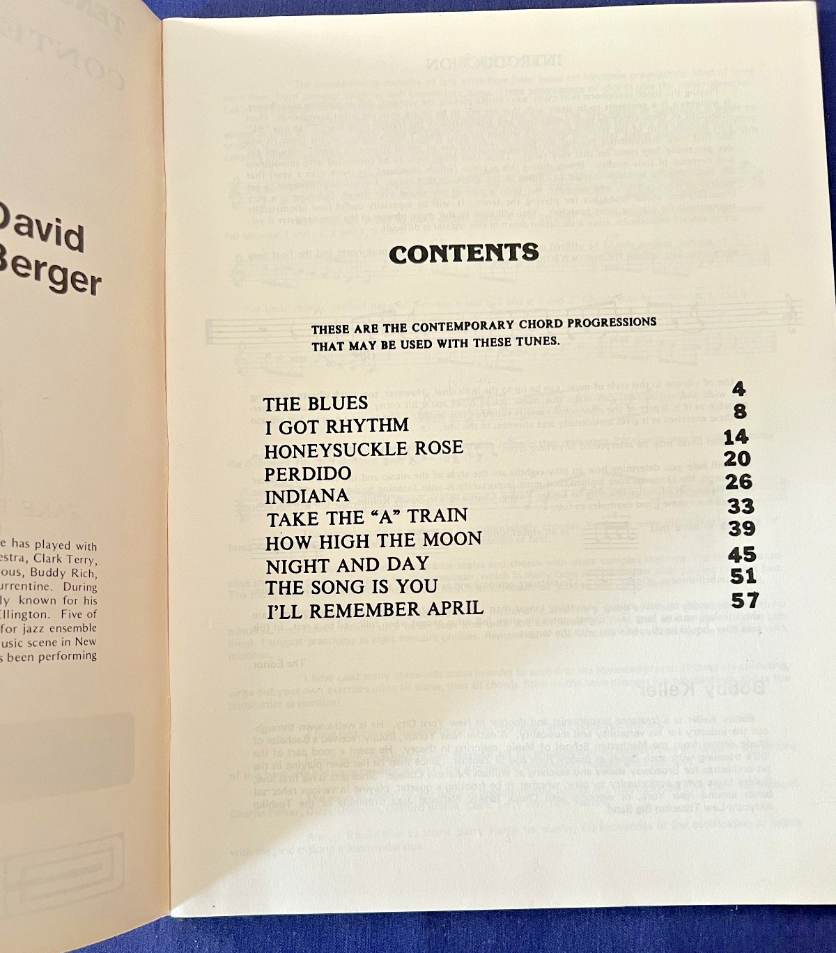 Contemporary Jazz Studies – TENOR SAX – David Berger – vol. 1 BOOK ONLY