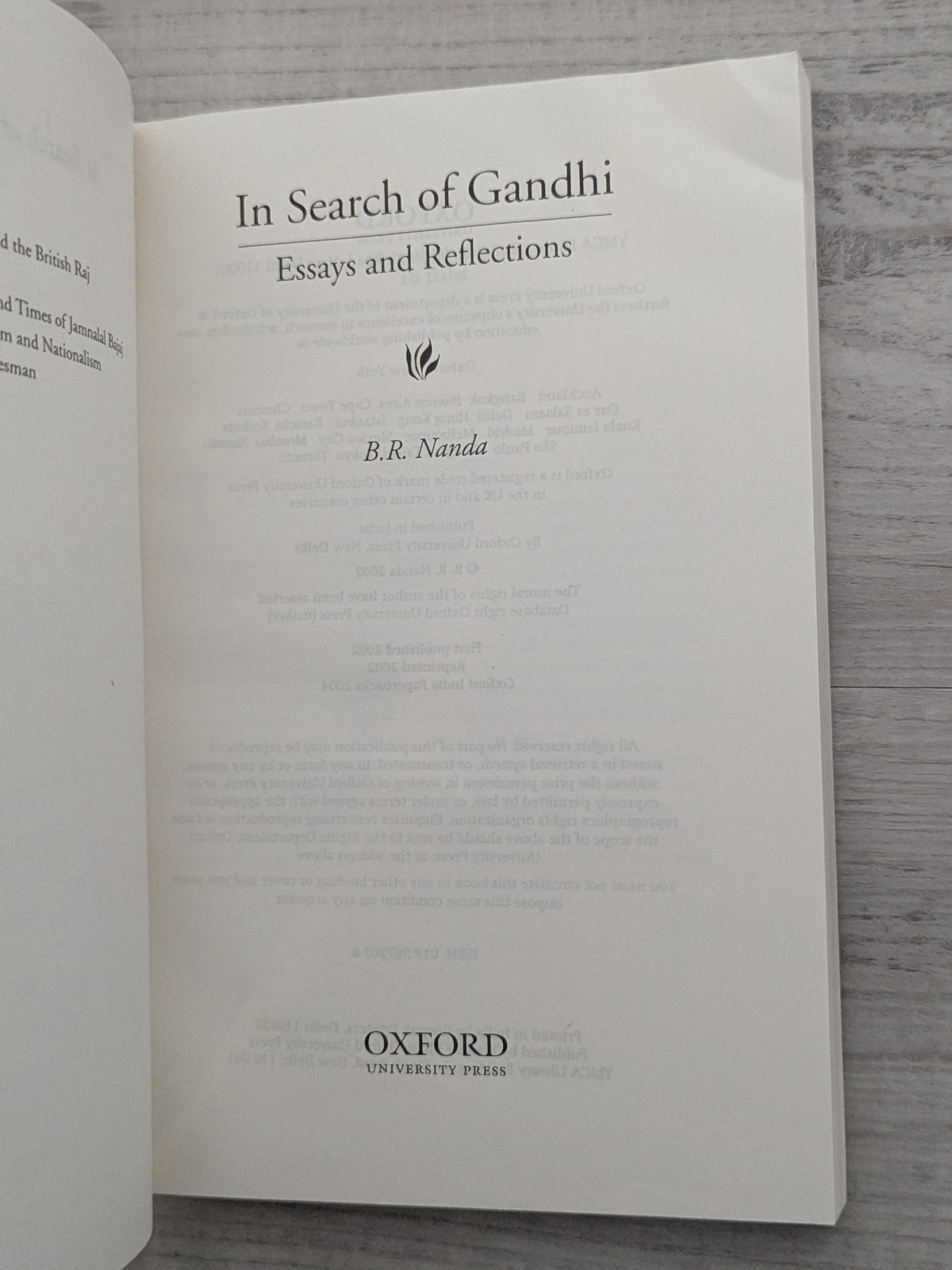 In Search of Gandhi: Essays and Reflections; BR Nanda – PB