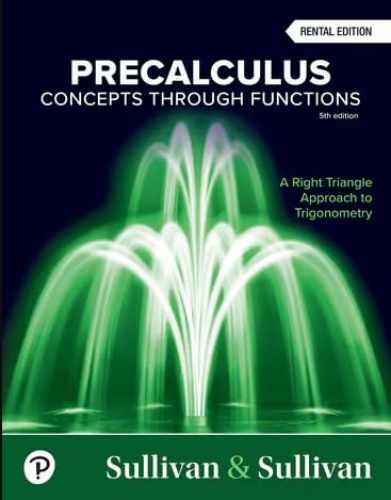 Precalculus: Concepts through – Hardcover, by Michael Sullivan – Very Good