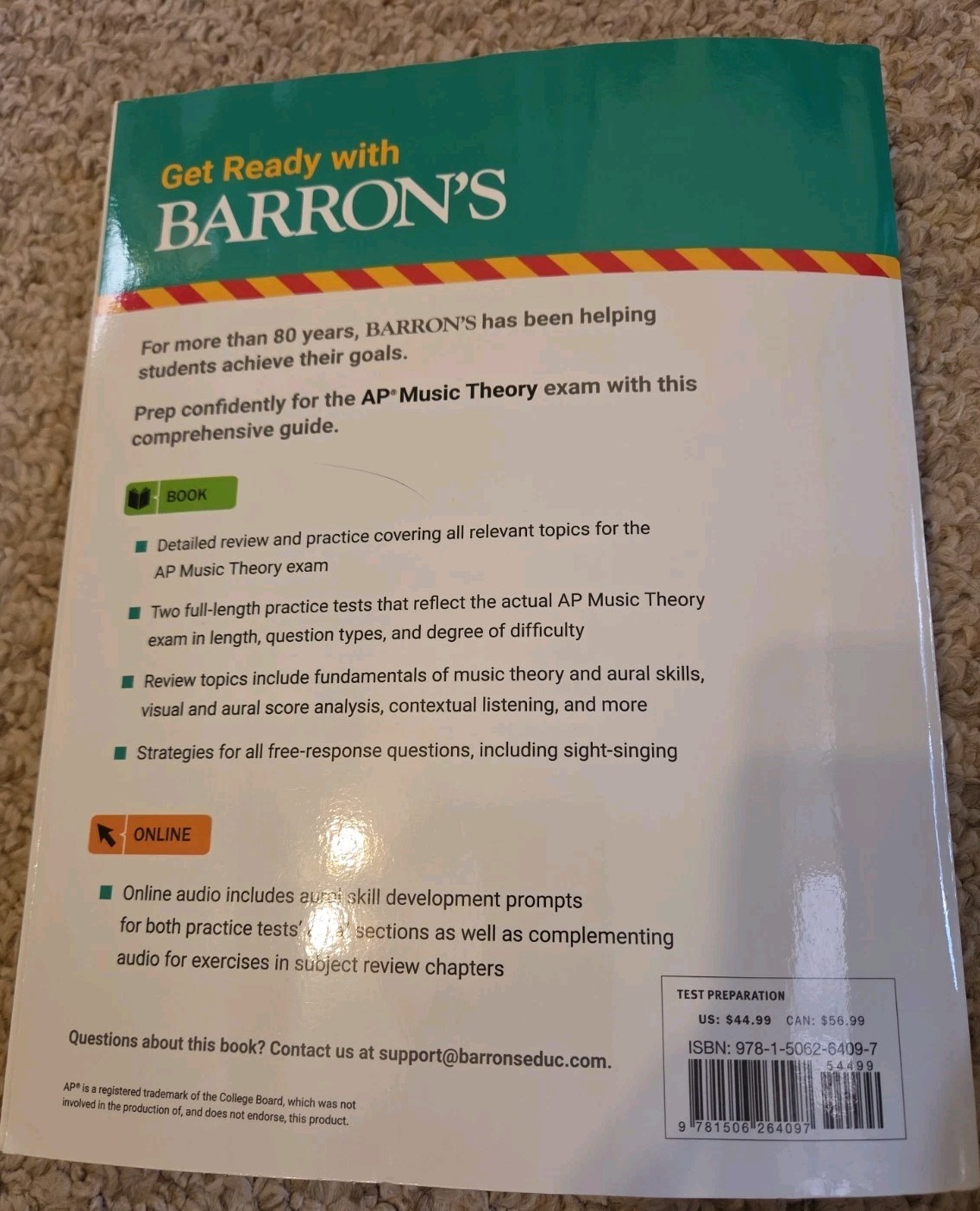 Barron’s Ap Ser.: AP Music Theory: 2 Practice Tests + Comprehensive Review +…