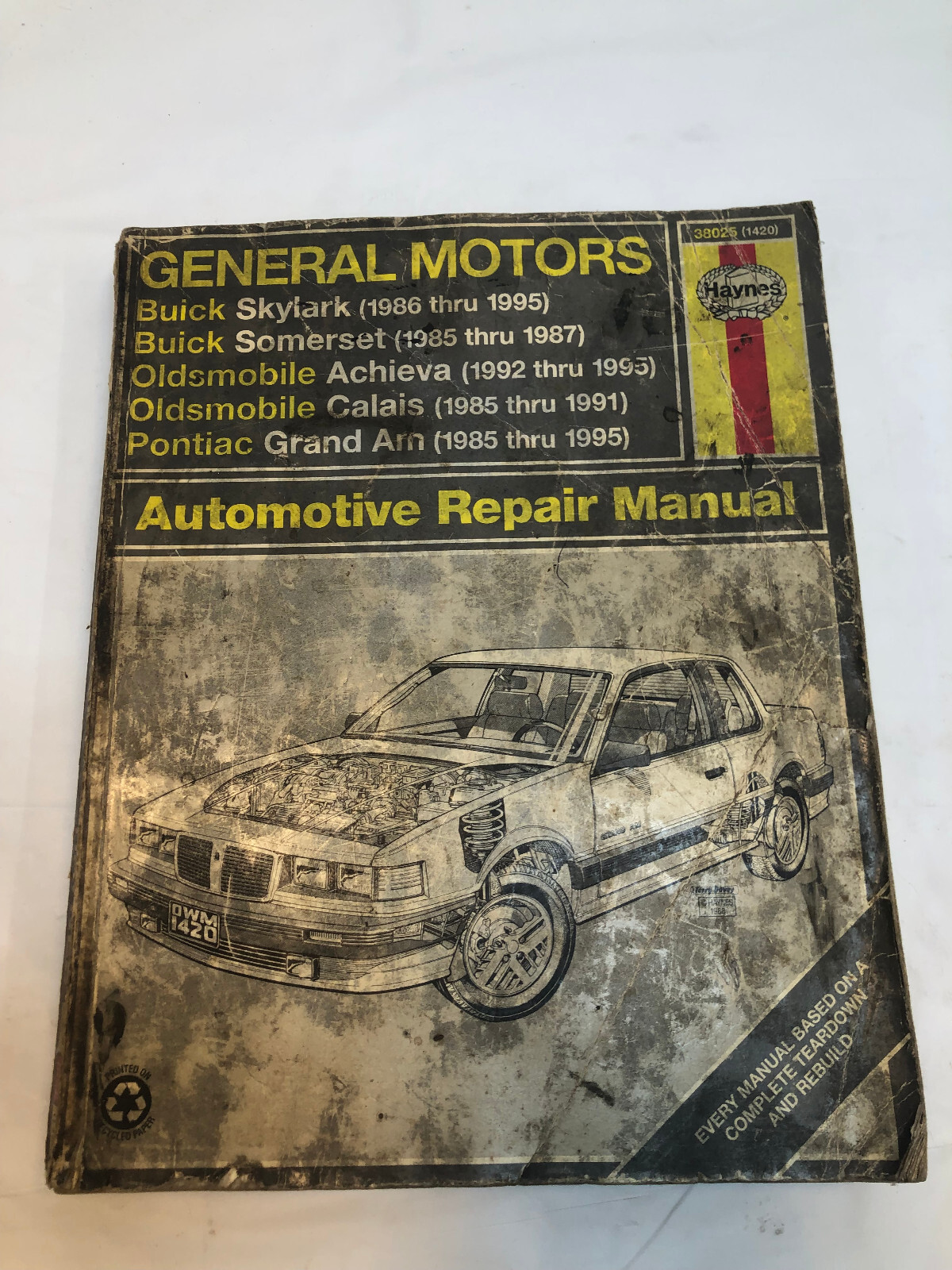 Haynes 38025 Auto Repair Manual GM Buick Olds Pontiac Grand Am