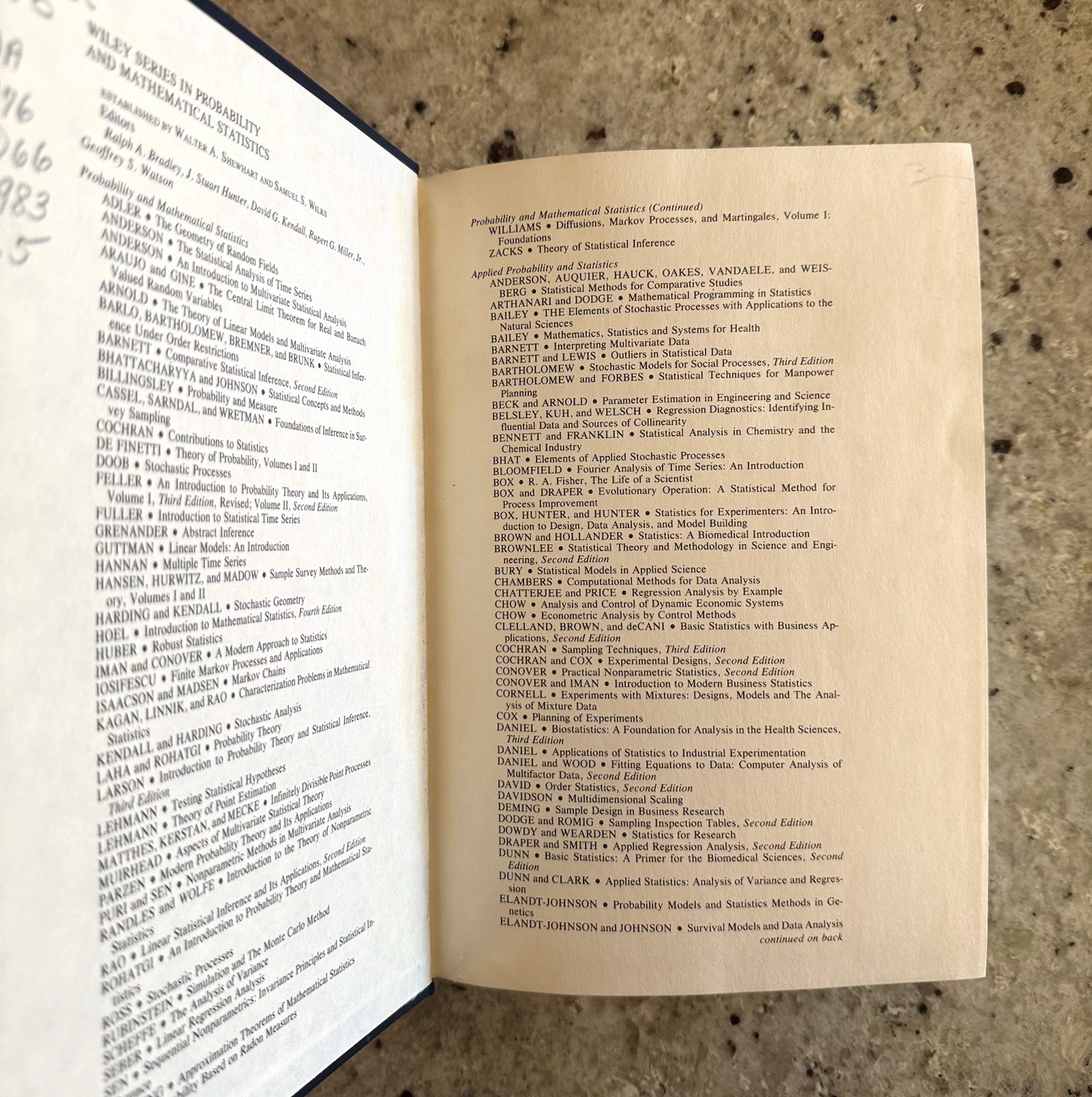 LANL Copy! Statistics for Research by Wearden & Dowdy HCVG