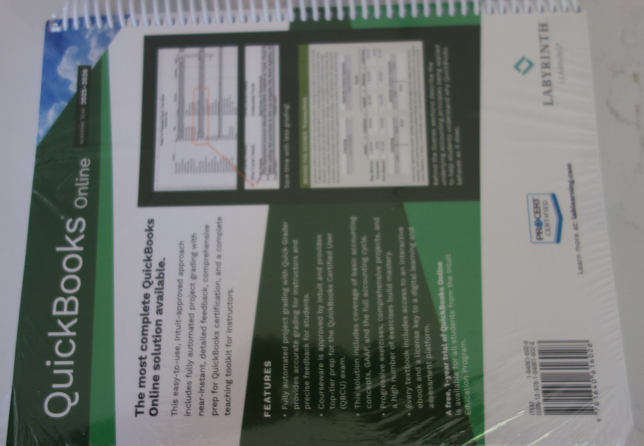 LABURINTH LEARNING QuickBooks Online COMPREHENSIVE By Patricia Hartley 2025-2026
