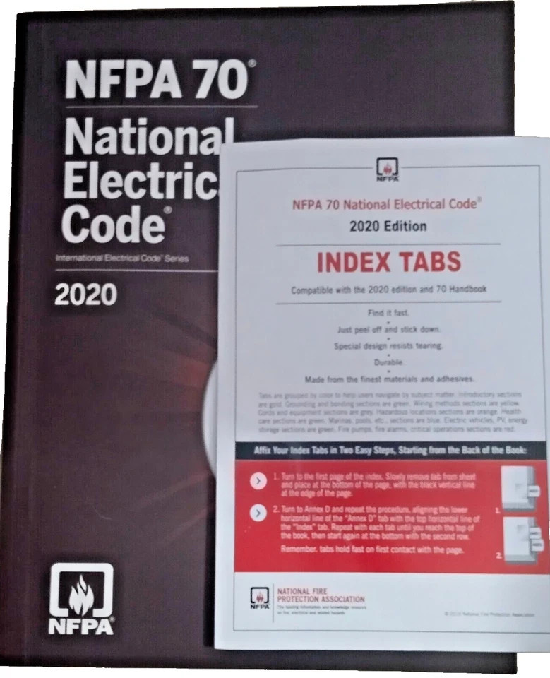 NFPA 70 NEC National Electrical Code 2020 With index tabs paperback New USPS