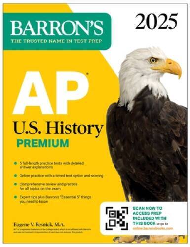 AP US History Premium, 2025: 5 Practice Tests Comprehensive Revi – VERY GOOD