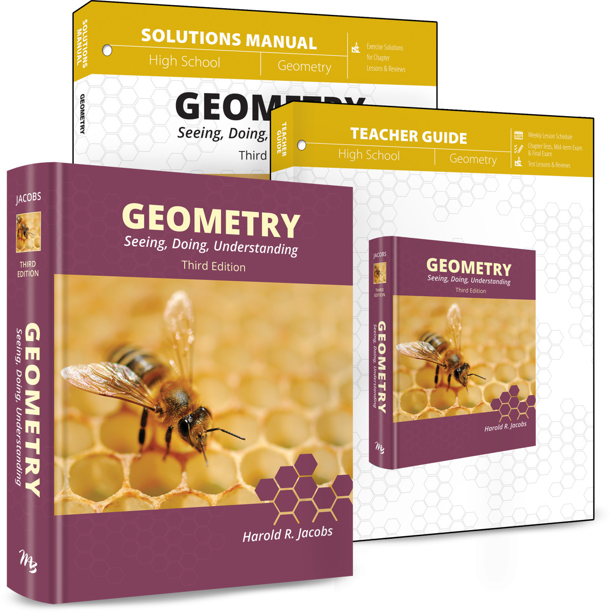 NEW Jacobs Geometry Curriculum Pack Master Books Set of 3 with Solutions Manual