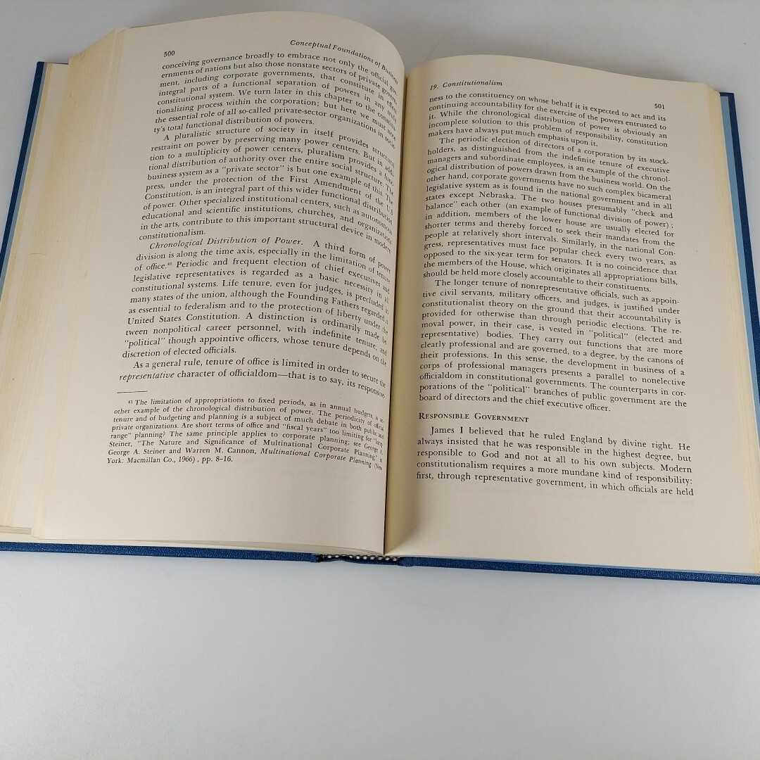 Conceptual Foundations of Business, Eells & Walton 1969 Revised Ed 1st Print HC