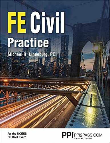 PPI FE Civil Practice – – Paperback, by Lindeburg PE Michael – Very Good o