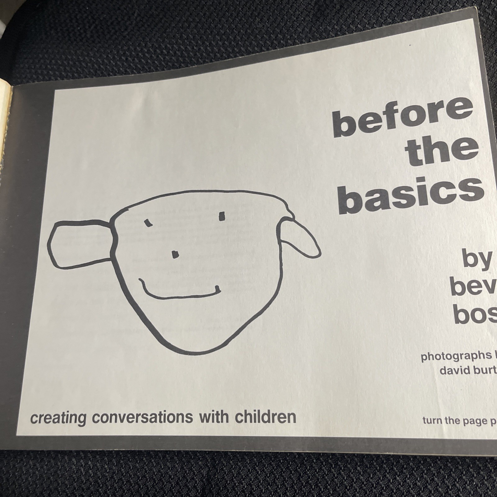 BEFORE THE BASICS: CREATING CONVERSATIONS WITH CHILDREN By Bev Bos – SIGNED 1983