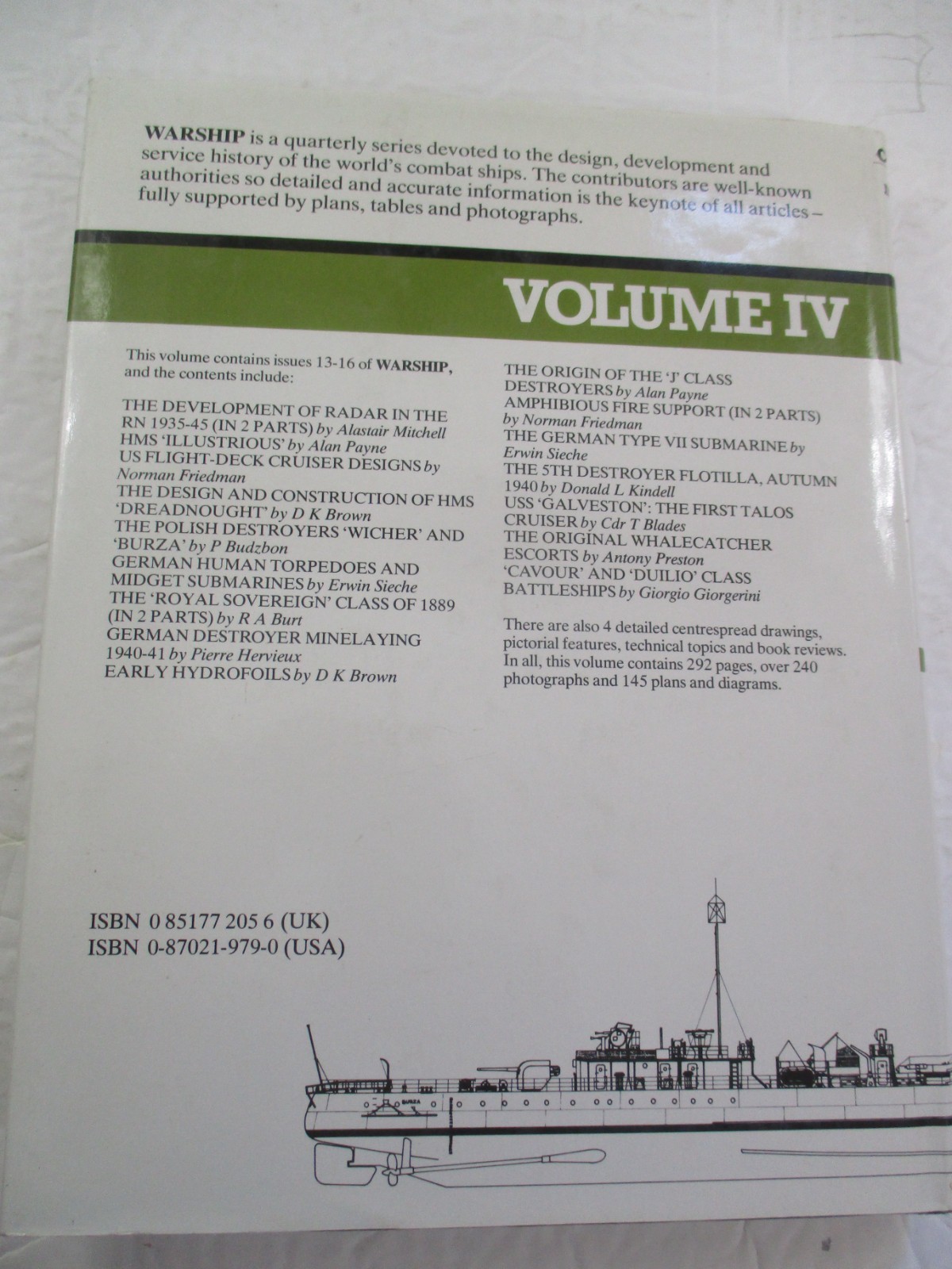 Warship, Volume IV by John Roberts (1981, Hardcover)