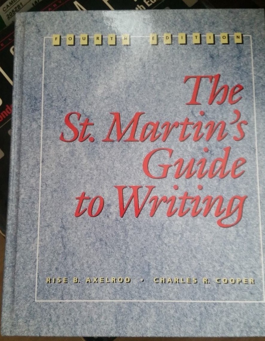 The St. Martin’s Guide to Writing 1994 by Rise B. Axelrod and Charles R. Coop