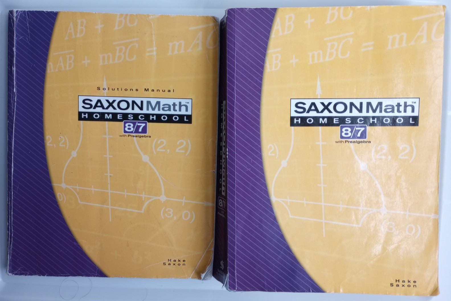 Saxon Math 8/7 Homeschool Textbook and Solutions Manual CLEAN COPIES