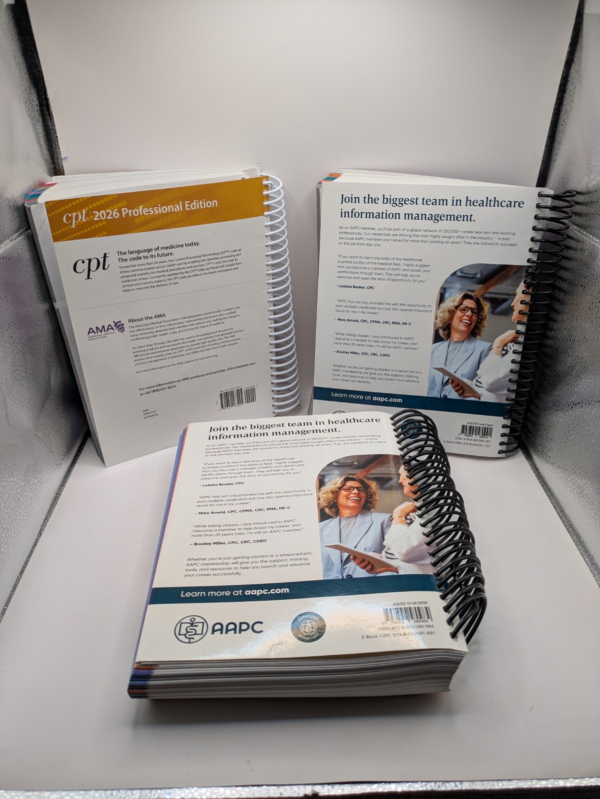 AMA 2026 CPT Book, ICD-10 Code Book, HCPCS Book – 2026 Exam Bundle by AAPC