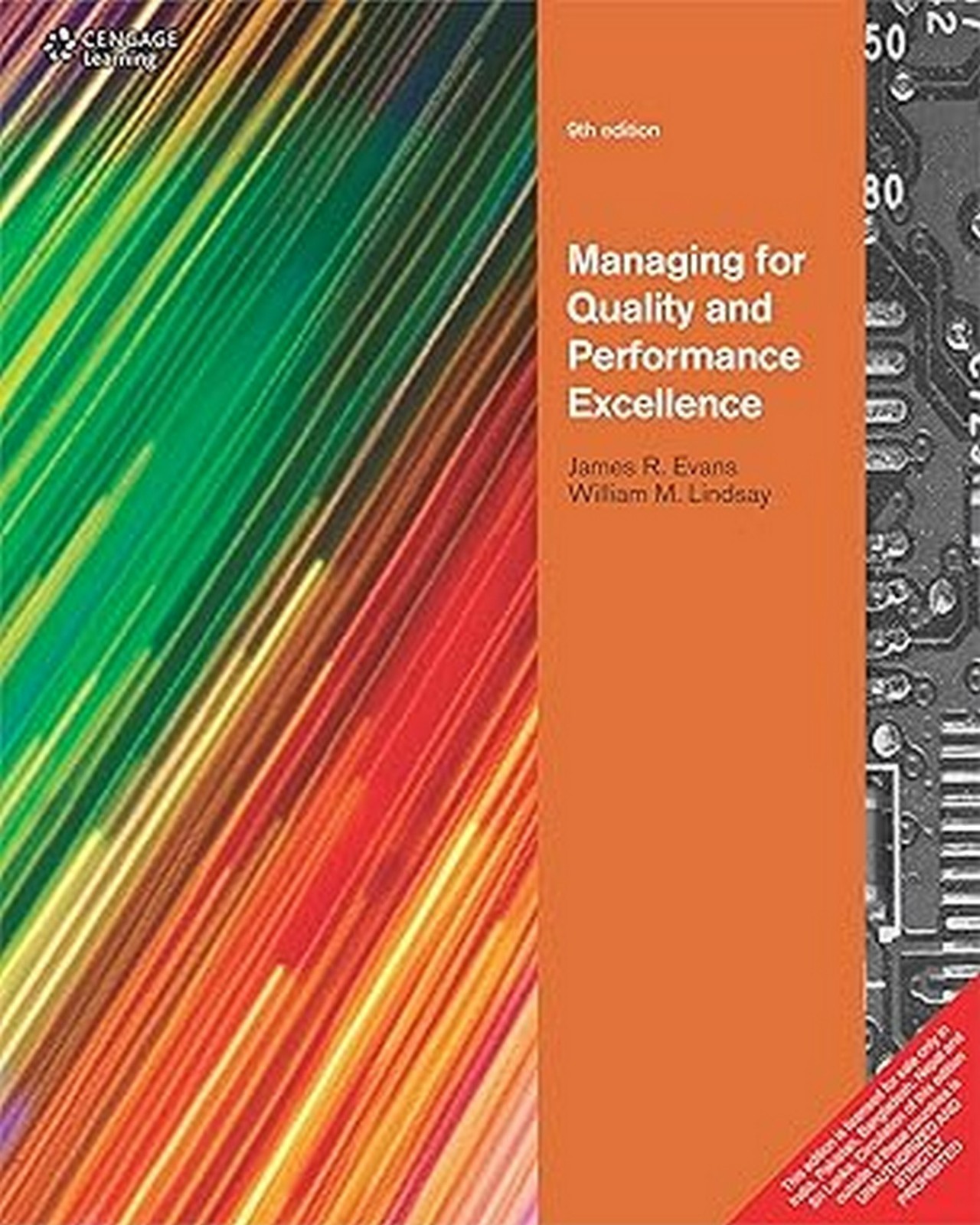 NEW: Managing for Quality Performance by Evans 9th INTL ED 9788131500668