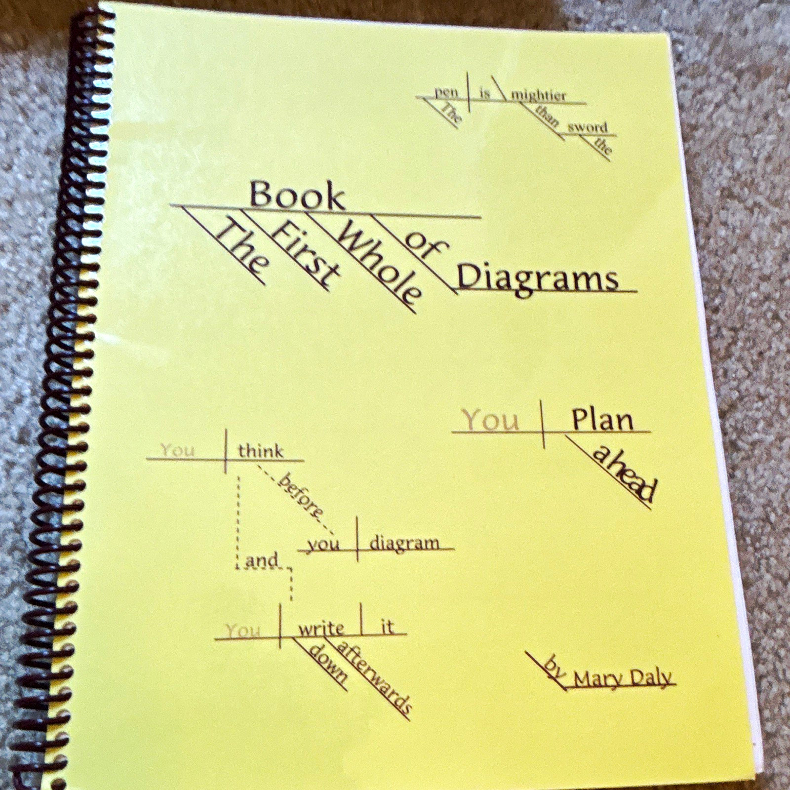 The First Whole Book of Diagrams by Mary Daly Spiral Grammar Textbook