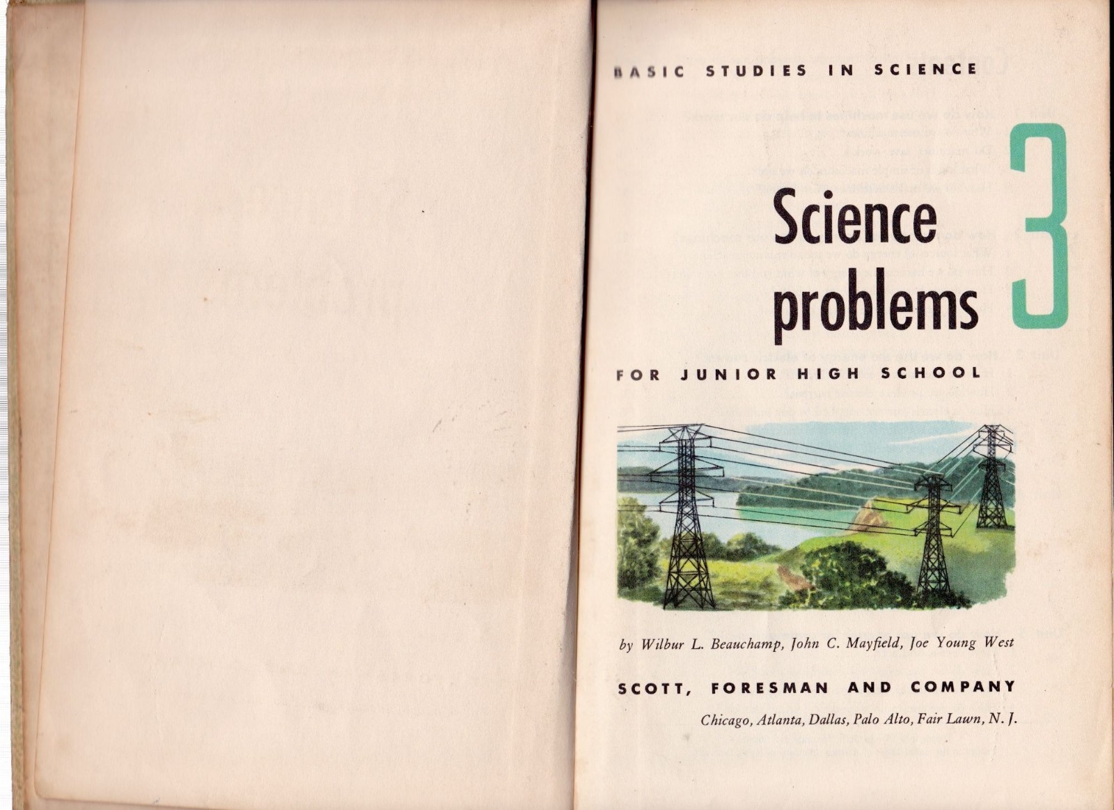1957 Science Problems 3 Junior High School Scott Foresman HC