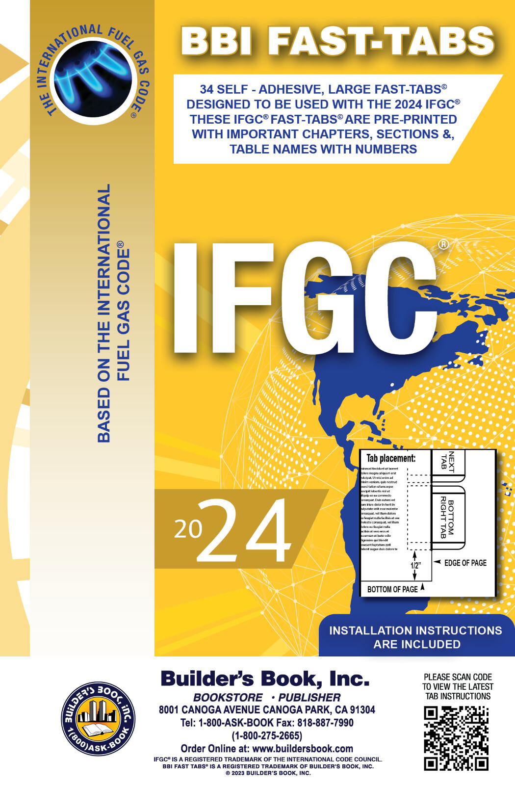 2024 International Fuel Gas Code (IFGC) Fast-Tabs – INDEX TABS ONLY