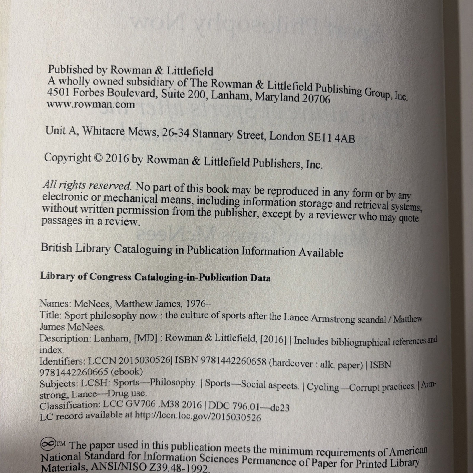 Signed Sport Philosophy Now: The Culture of Sports after L. Armstrong Scandal