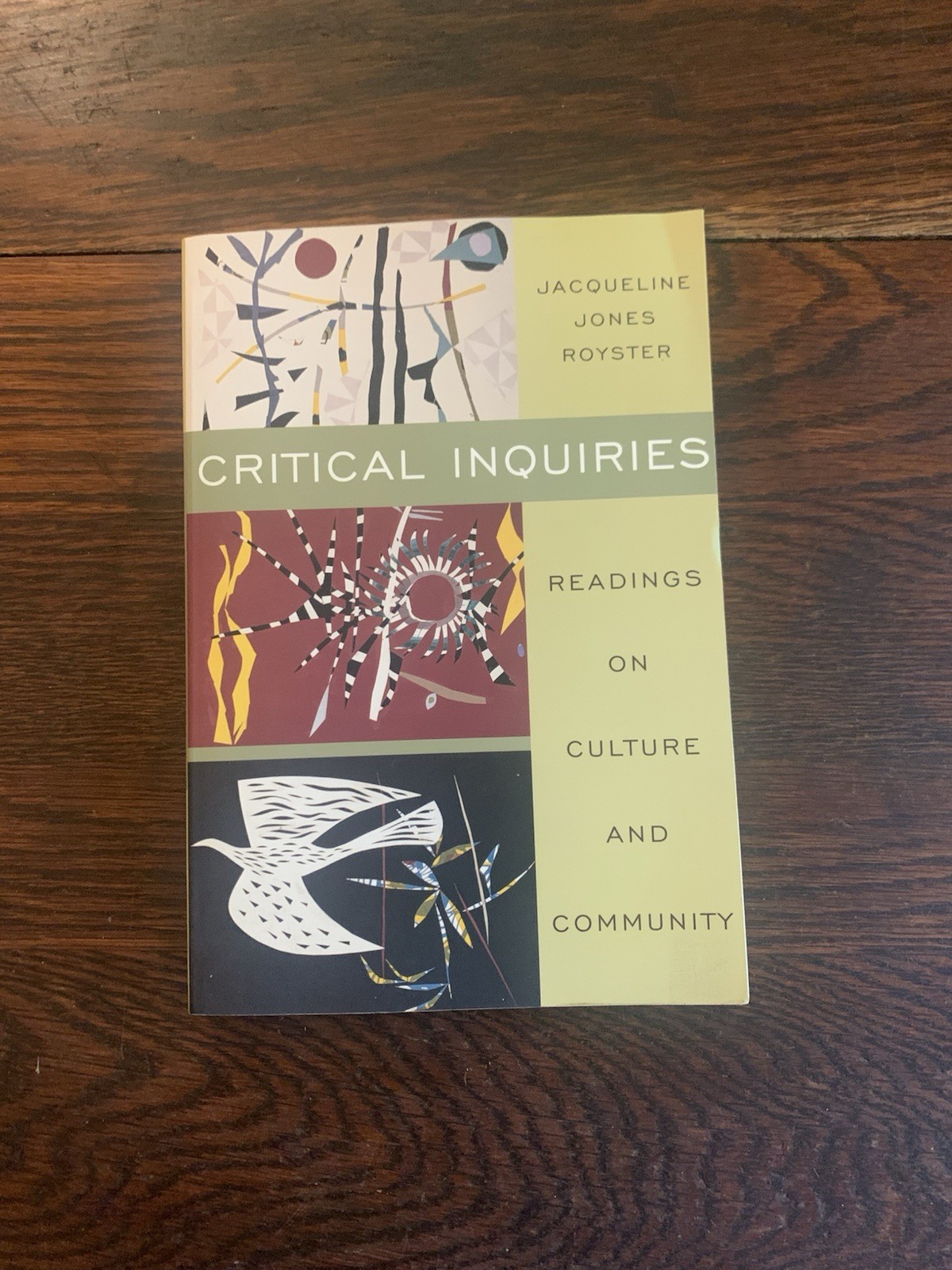Critical Inquiries: Readings on Culture and Community Jacqueline Jones Royster