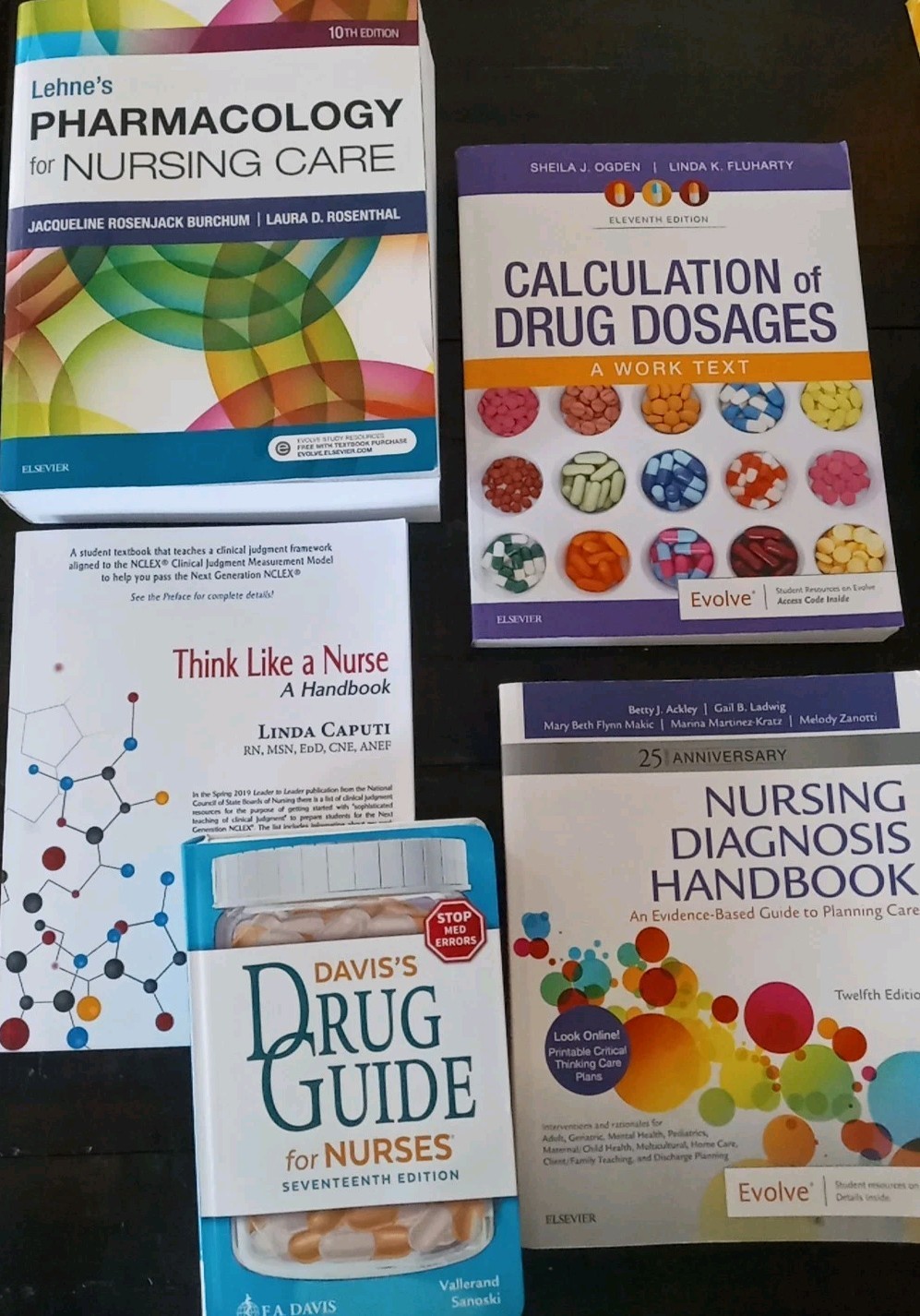 Nursing Handbooks/Work Text- Drug Guide For Nurses- Bulk Lot of 5