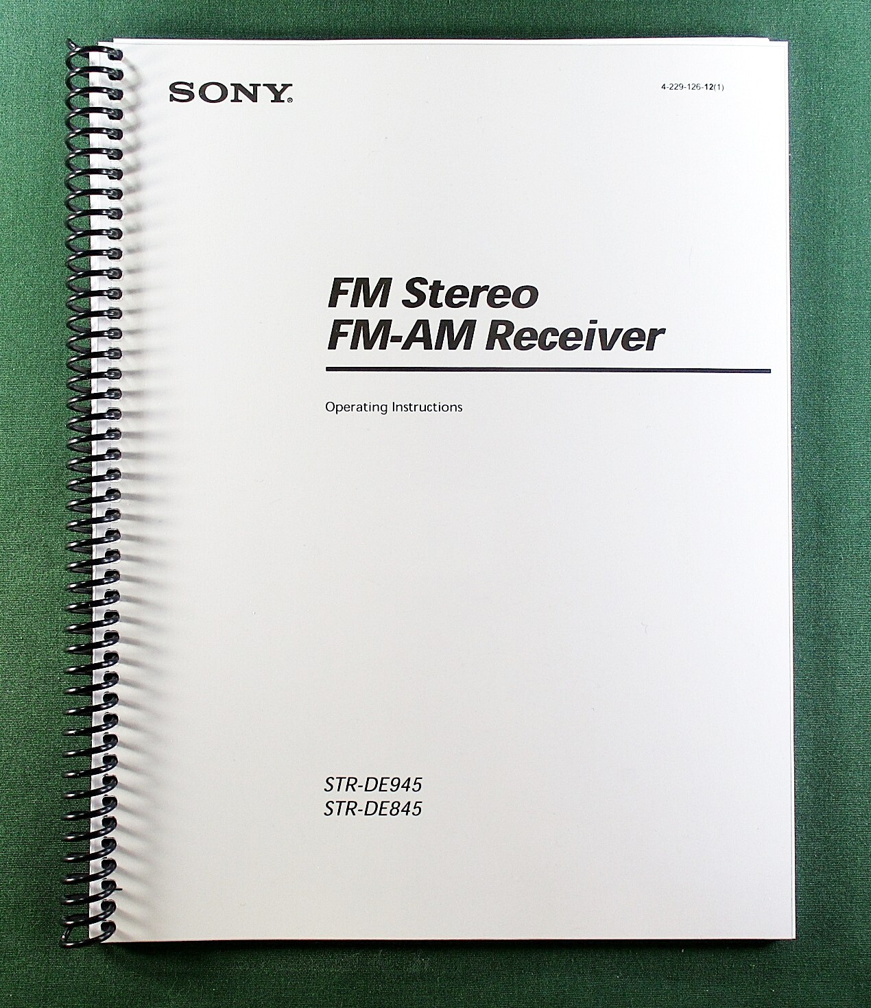 Sony STR-DE945 STR-DE845 Instruction Manual: 64 Pages & Protective Covers!