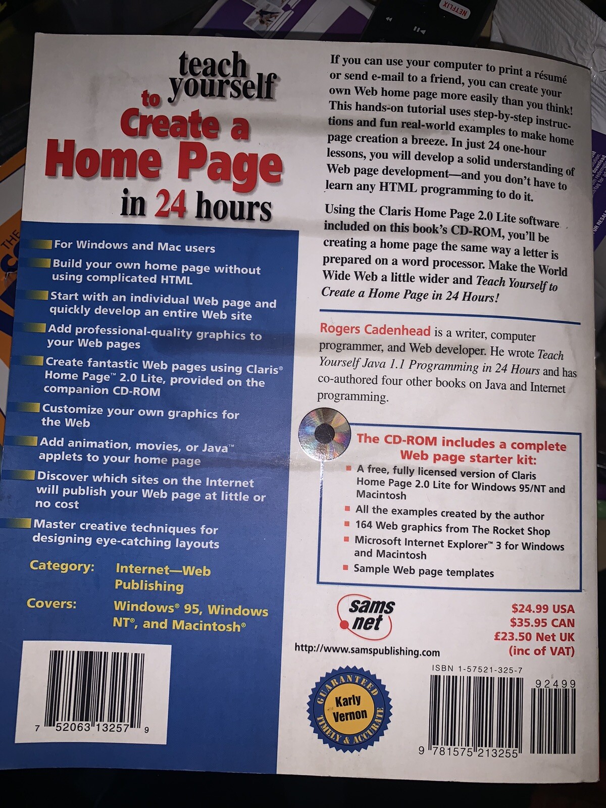 Teach Yourself to Create a Home Page in 24 Hours (Sams Teach Yourself) paperbk