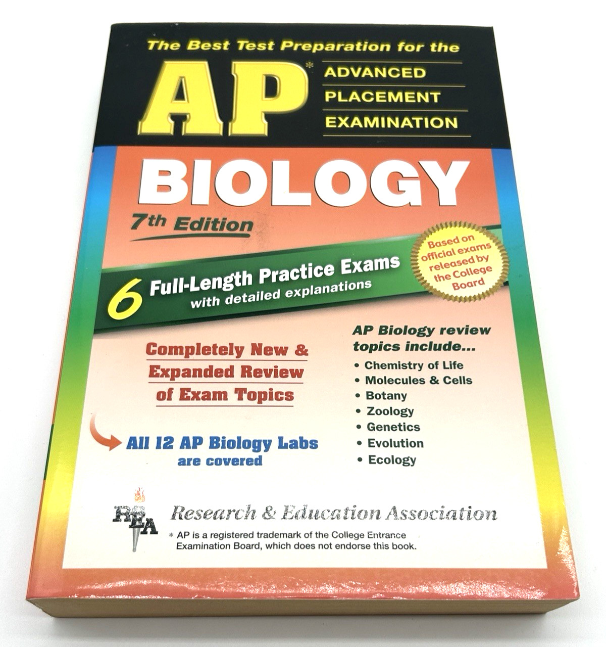 Advanced Placement Examination AP Biology Textbook 7th Edition c2005 REA