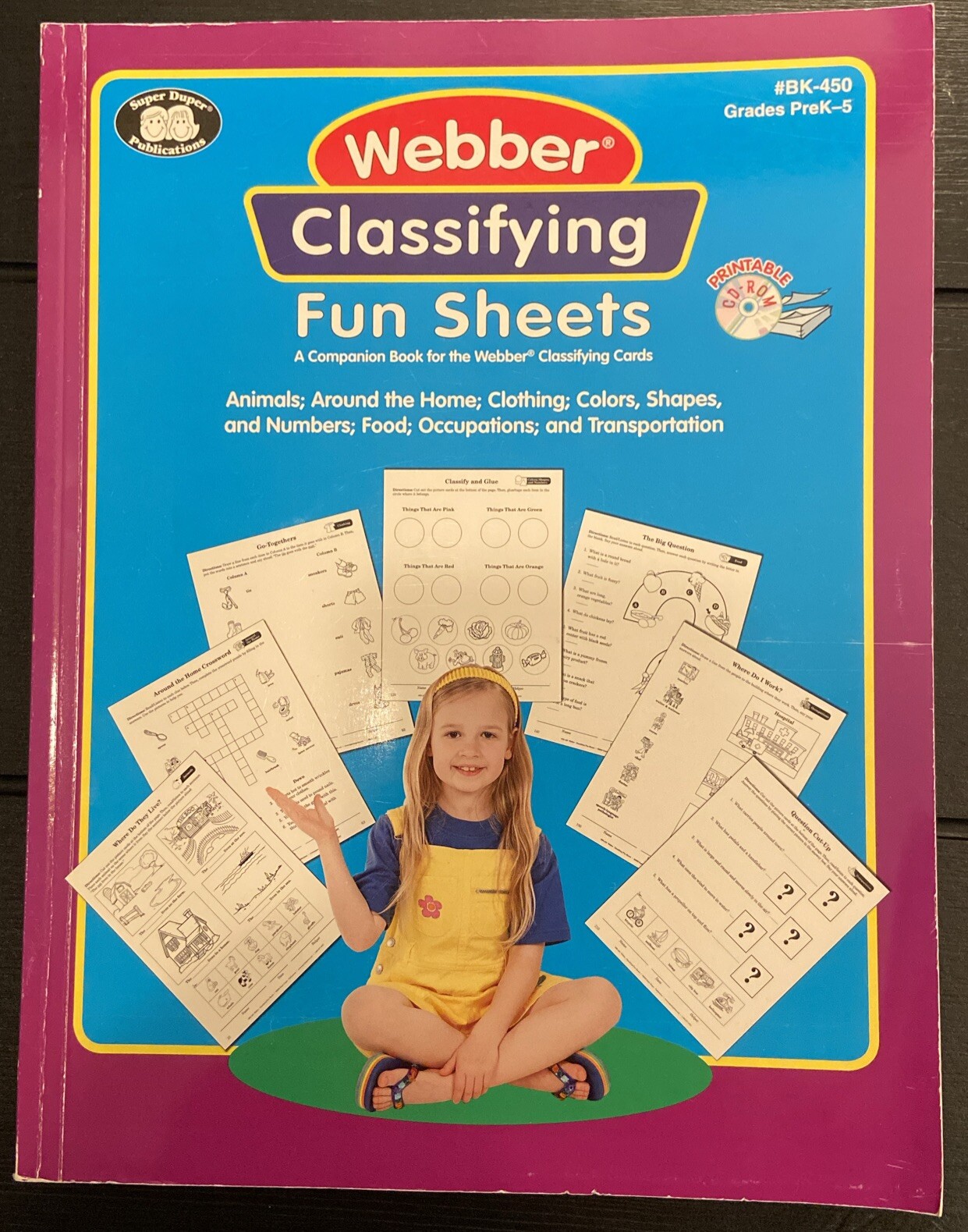 Webber Classifying Fun Sheets #BK-450 by Super Duper (Includes CD-ROM)