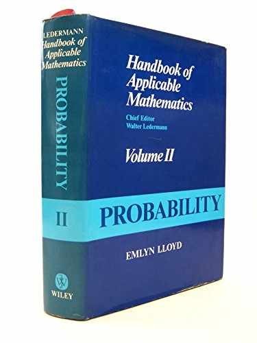 Probability (Handbook of – Hardcover, by Ledermann Walter; Lloyd – Acceptable