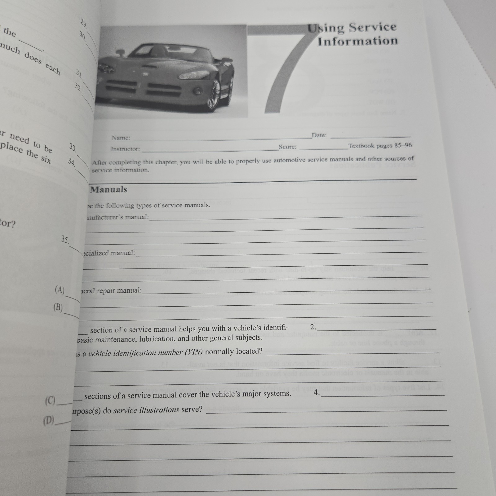 Modern Automotive Technology Textbook And Workbook James E. Duffy. 2004…