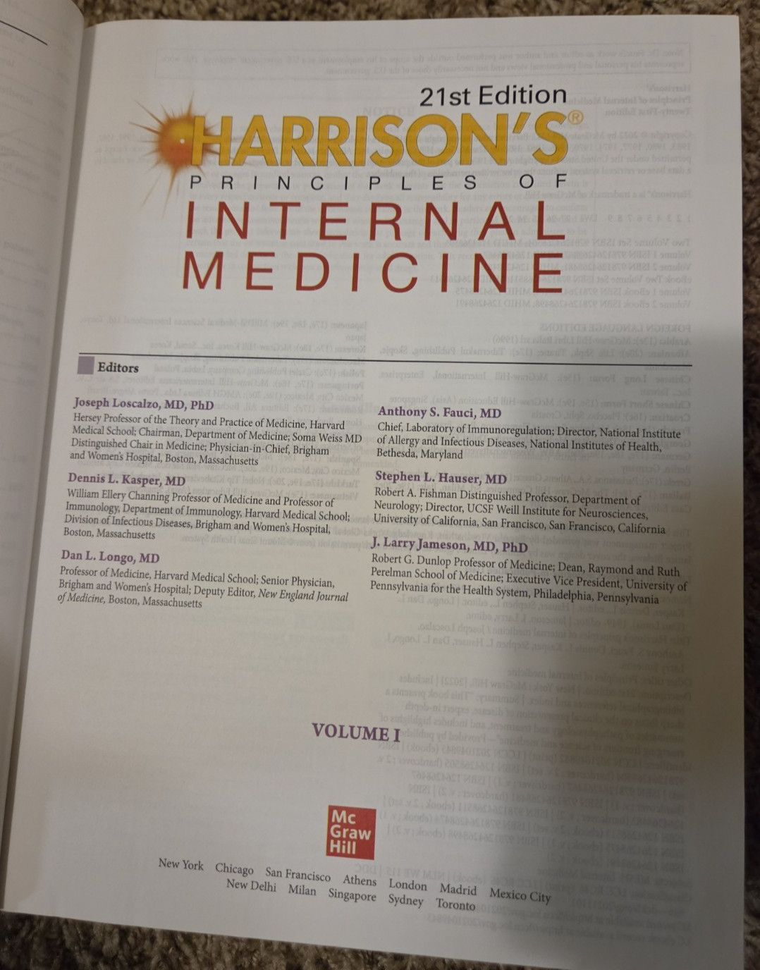 Harrison&rsquo;s Principles of Internal Medicine, Twenty-First Edition (Vol. 1 & 2)