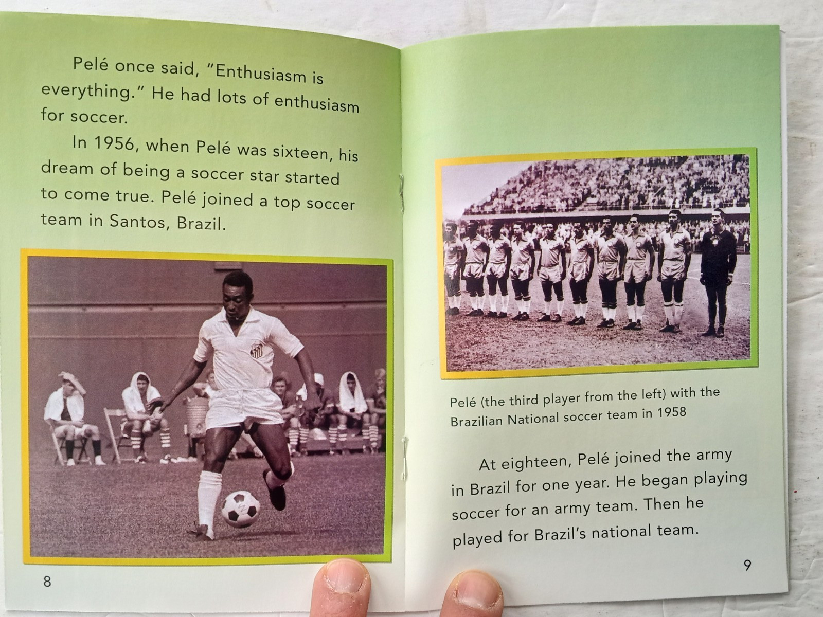 PELE Soccer Legend by Janet Woodward PB Advanced Reader Grade 2/3 HARCOURT