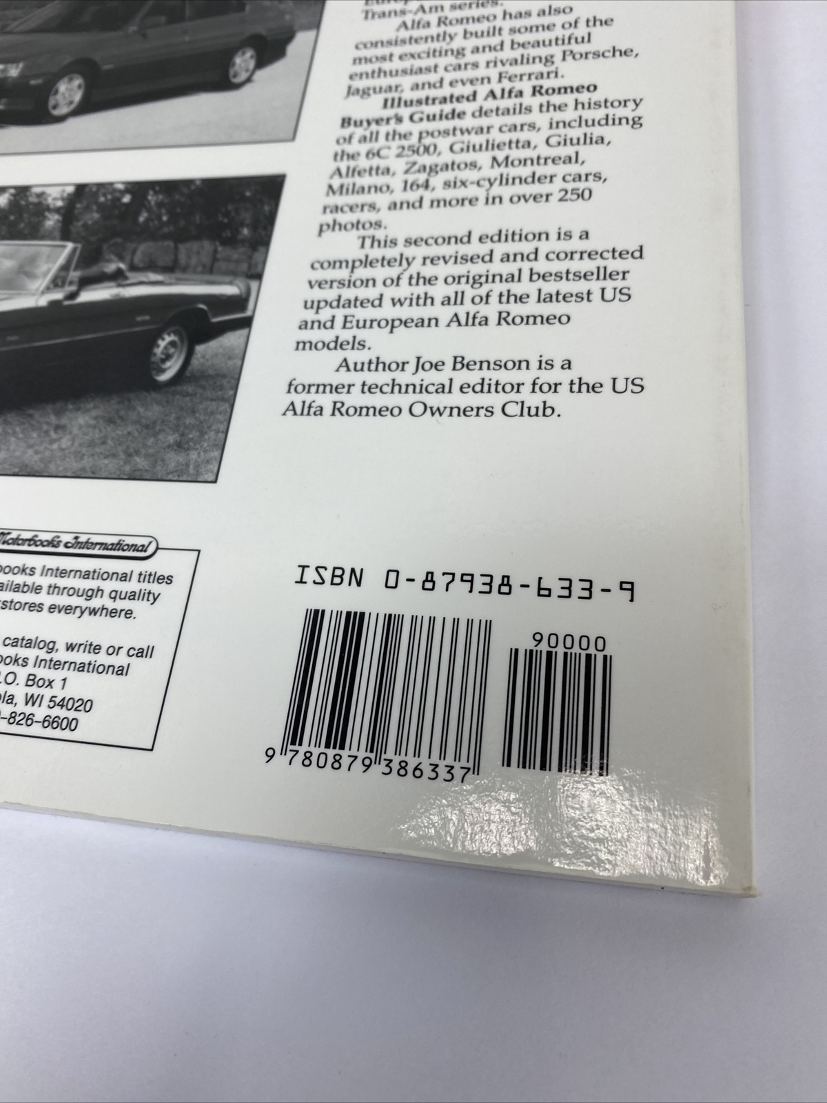 ILLUSTRATED ALFA ROMERO: BUYER’S GUIDE by Joe Benson 2nd Edition 1992 – VG