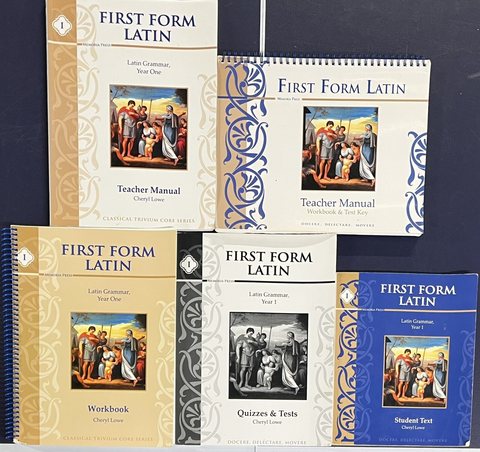 First Form Latin Memoria Press set student text workbook teacher manual key