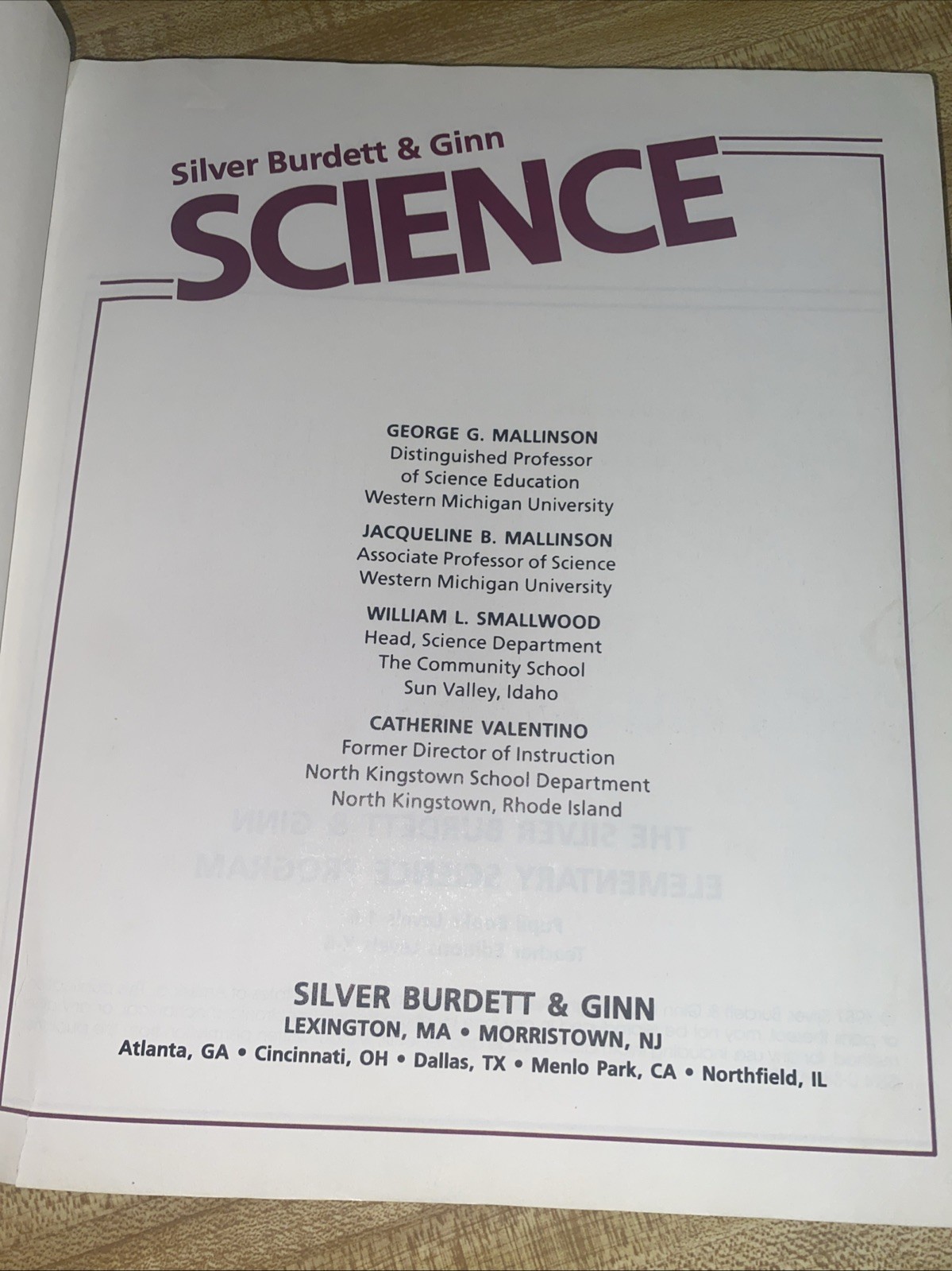 Silver Burdett & Ginn Science, Hardback, Ex-School Copy, 1987, Homeschool, Txtbk