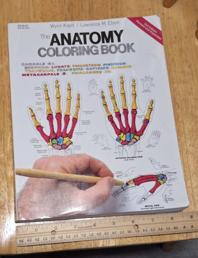 The Anatomy Coloring Book (2nd Edition), Kapit, Wynn; Elson, Lawrence M., Used;