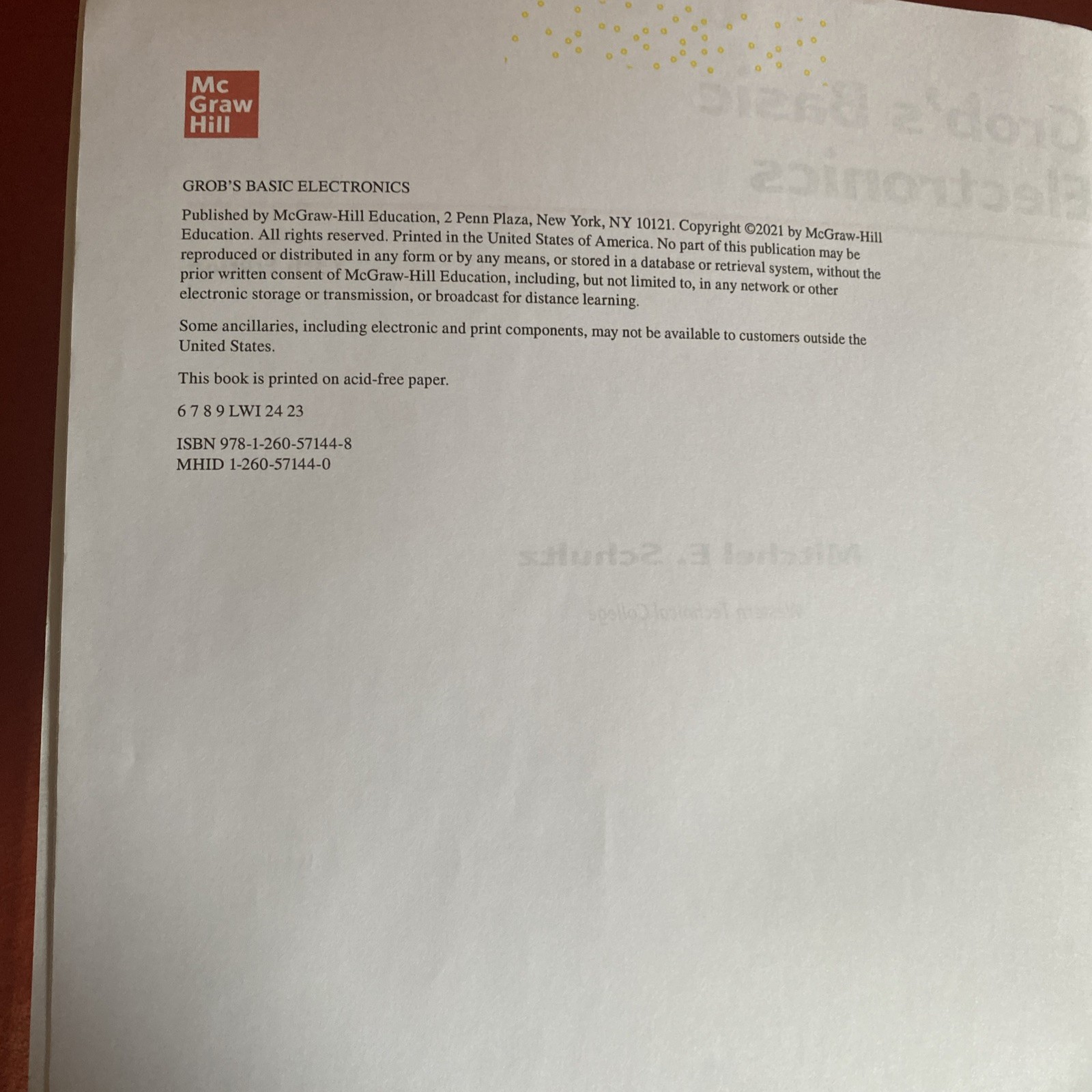 ISE Grob’s Basic Electronics 13th Edition Schultz, Mitchel E.