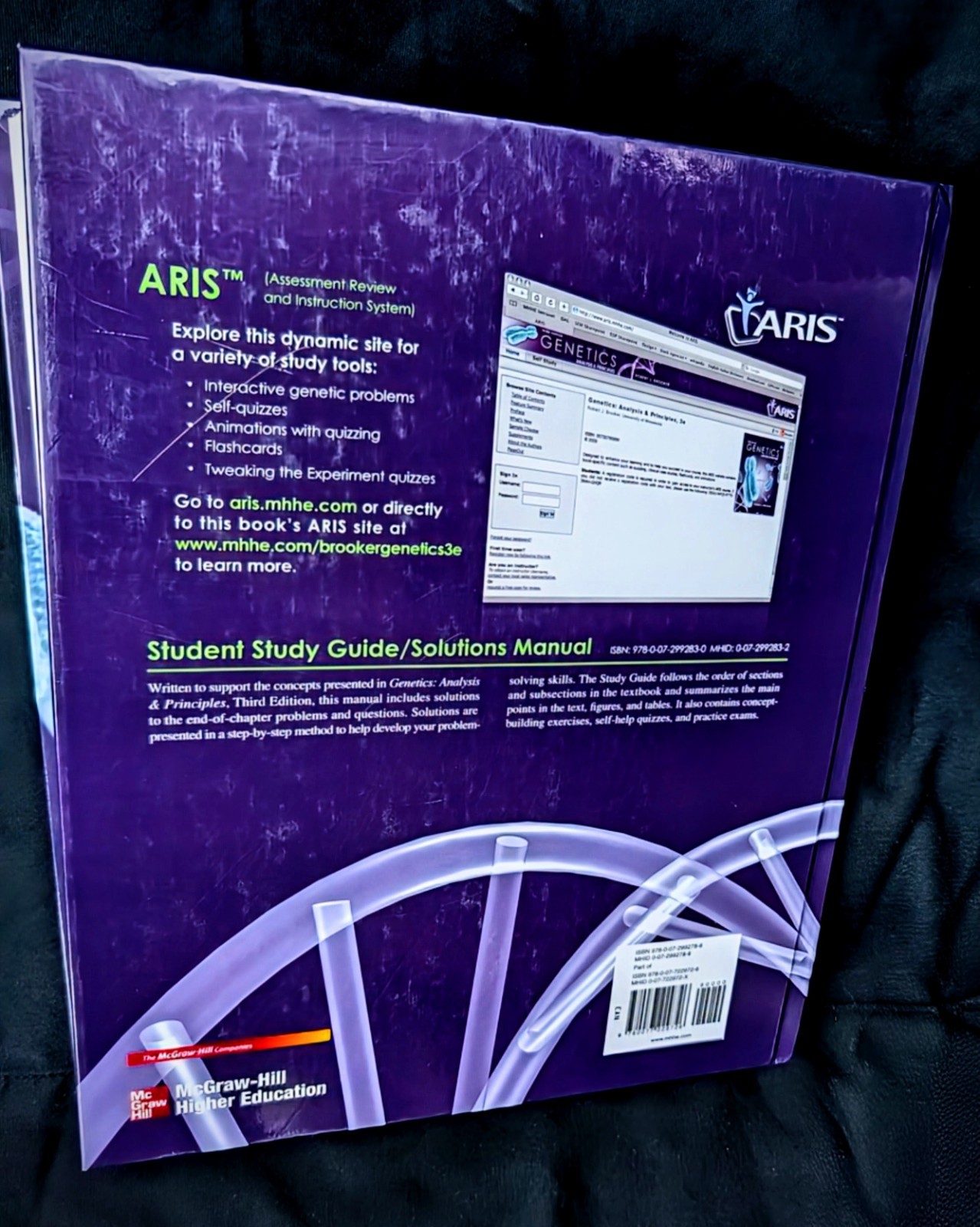 McGraw-Hill Genetics: Analysis & Principles 3rd Ed HC 2008 Robert J. Brooker