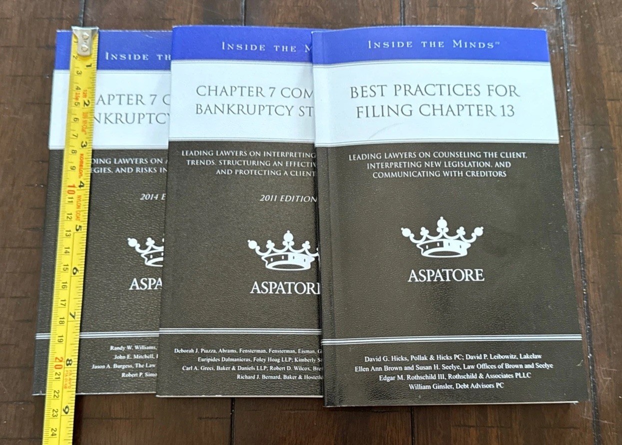 Lot of 3 | Aspatore Bankruptcy Law Books | Best Practices Ch. 13, Ch. 7 strateg.