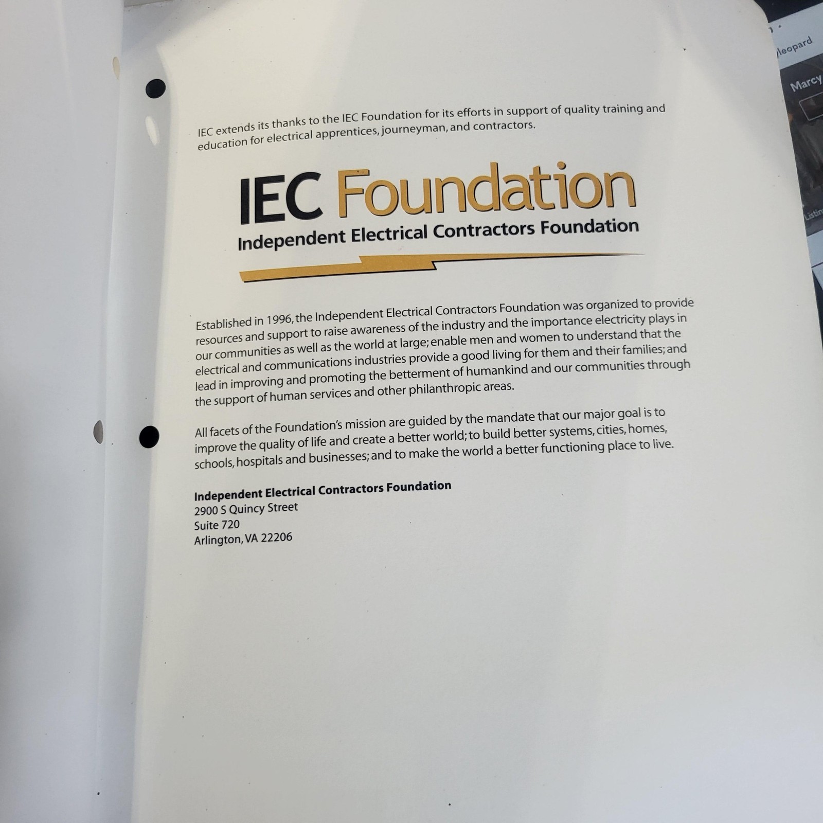 IEC Electrical Apprenticeship Curriculum 2021-2022 First Year Student Manual