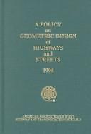 A Policy on Geometric Design of Highways and Streets