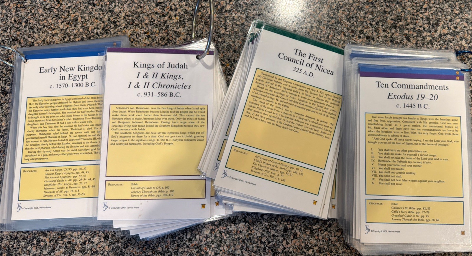 Huge Lot Memoria Press Timeline Laminated Cards! Homeschool Lot!