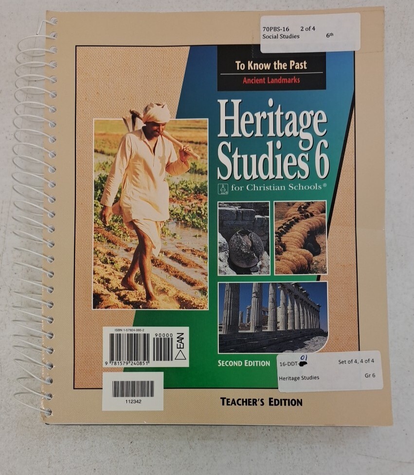 Heritage Studies 6 Teacher’s Edition 2nd Ed. Bob Jones Christian Schools. B10