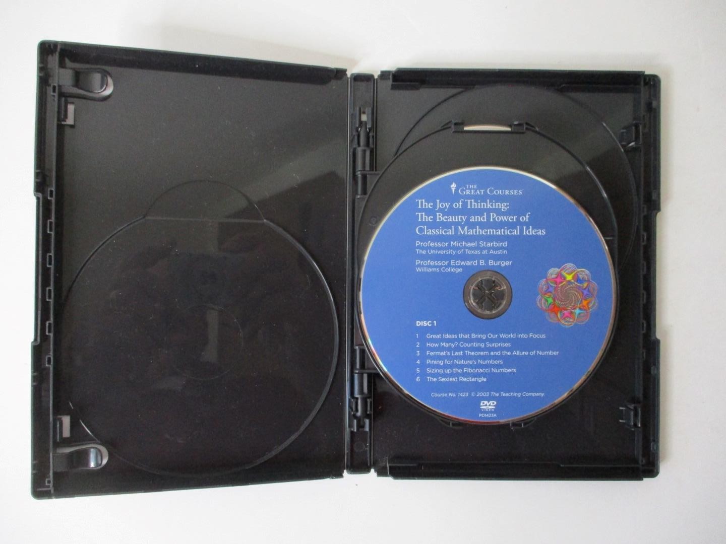 Joy of THINKING: Classical Math Ideas; Burger (2003 – 4 DVD + Book) Great Course