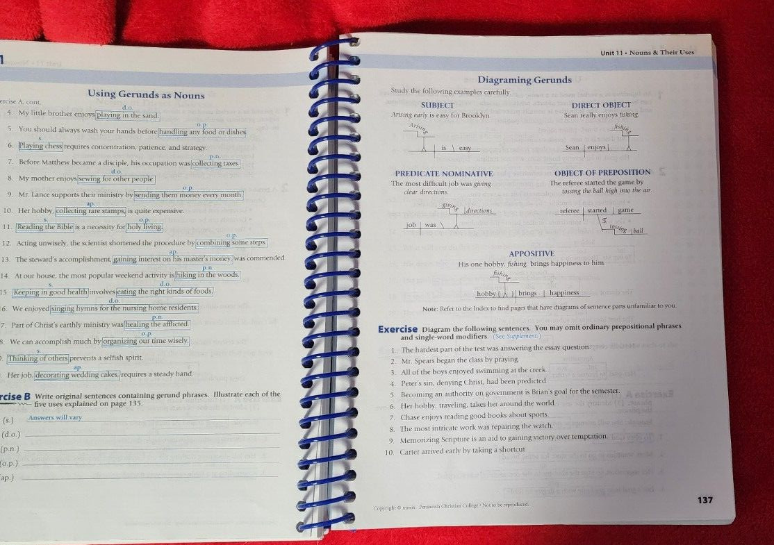 Abeka A Beka Book GRAMMAR & COMPOSITION II Fifth Ed TEACHER KEY Spiral 13826605