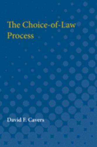 Choice-of-law Process, Paperback by Cavers, David, Like New Used, Free shippi…