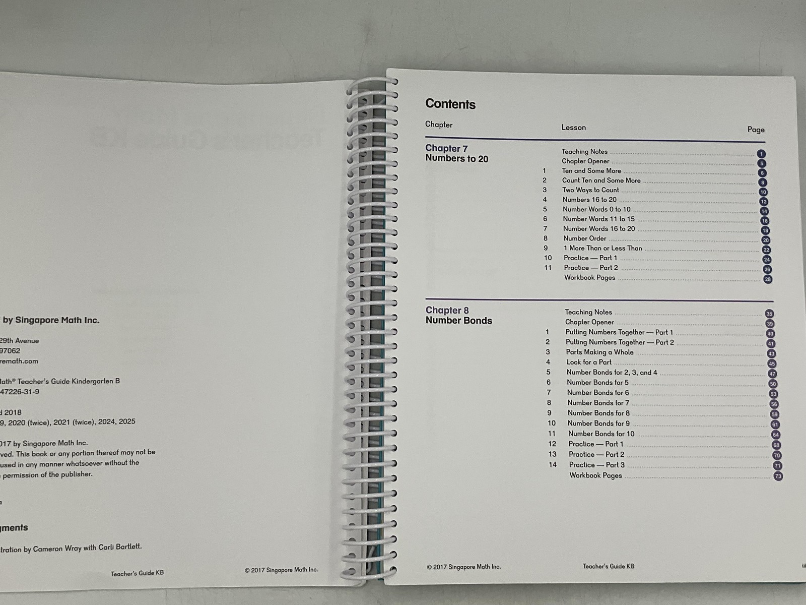DIMENSIONS MATH Teacher’s Guide KB Singapore Math Inc. 2018 Paperback Ringbound