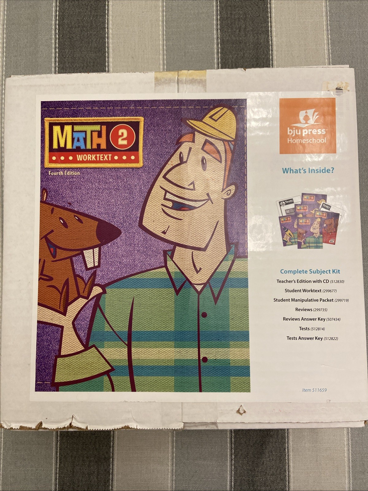 NEW BJU Bob Jones 2nd grade MATH 2 Complete Subject Kit CURRENT 4th ed BoxSet+CD