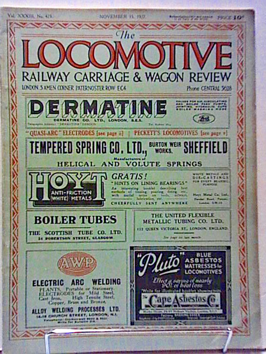 The Locomotive, Railway Carriage & Wagon Review from 1926-1929 – USED