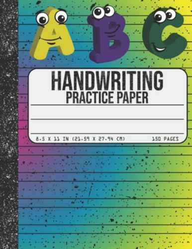 Handwriting Practice Paper: Dotted Mid-lines 150 Pages Uppercase and Lowercas…